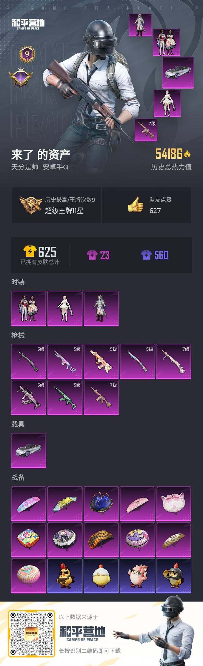 HPLE452012和平精英账号详情图5