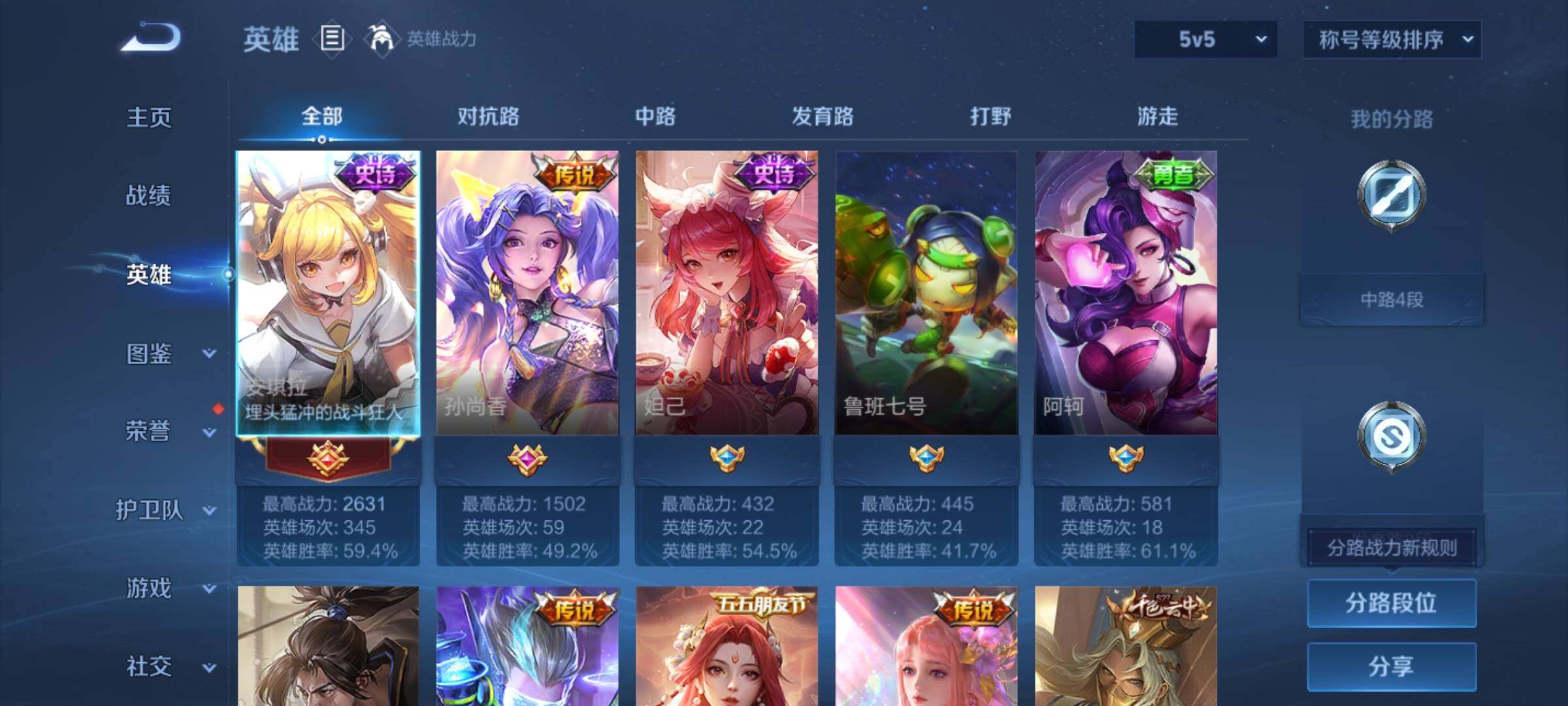 WZCMY4106109王者荣耀账号详情图5