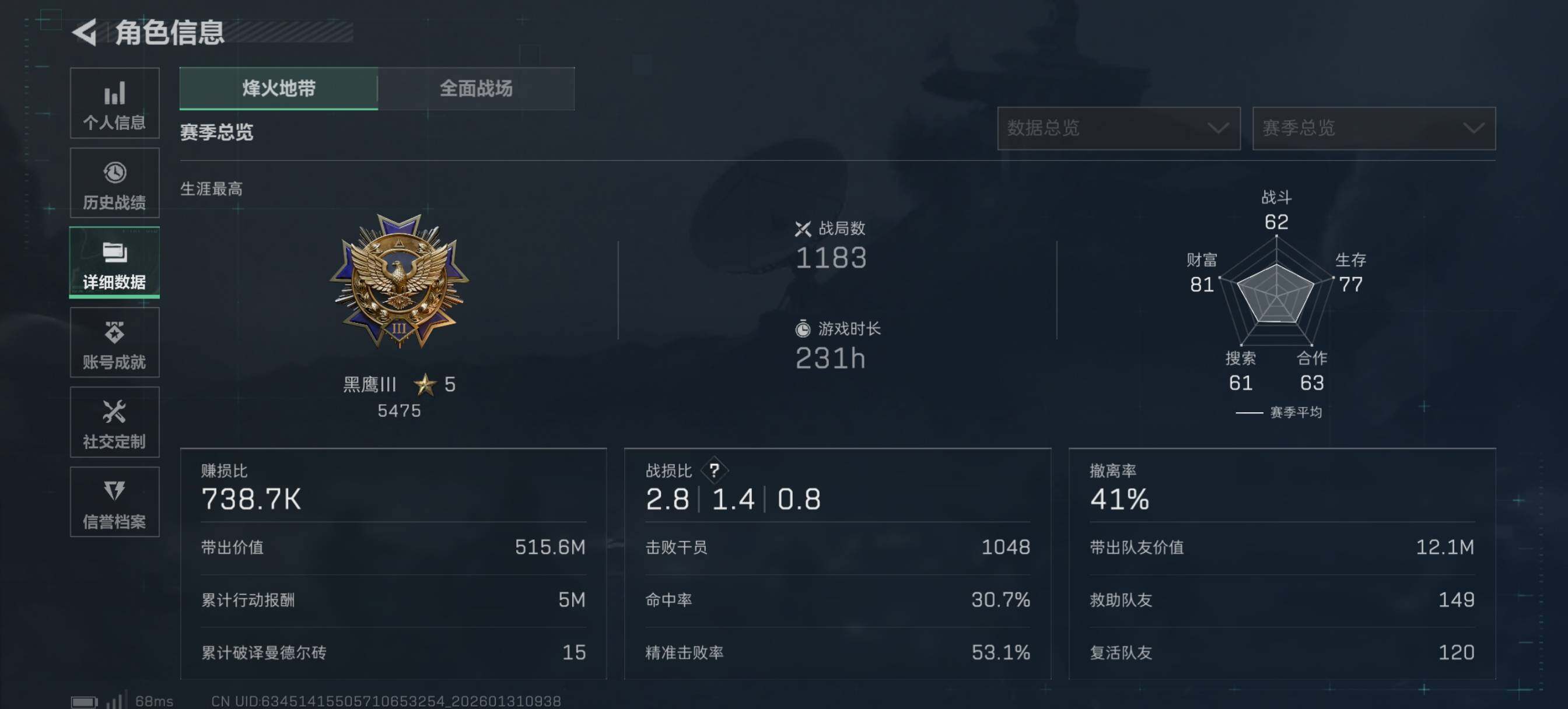 SJZCMW427844三角洲行动账号详情图7