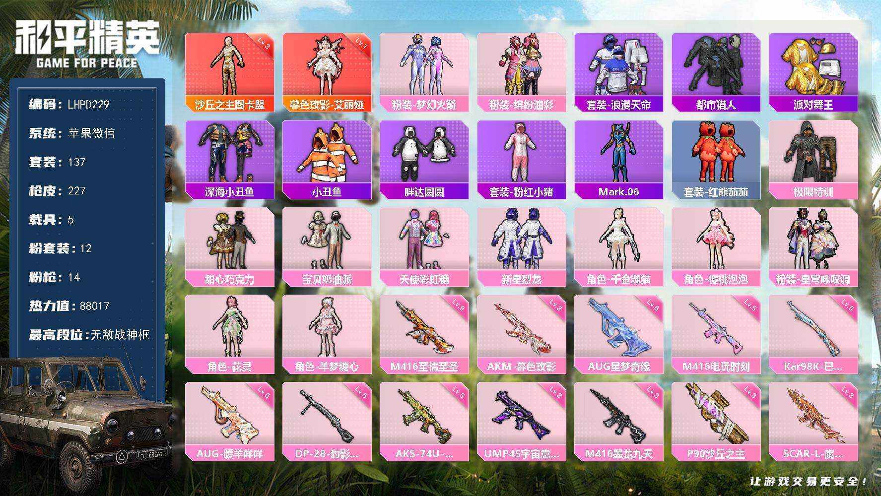 HPLE455605和平精英账号详情图7