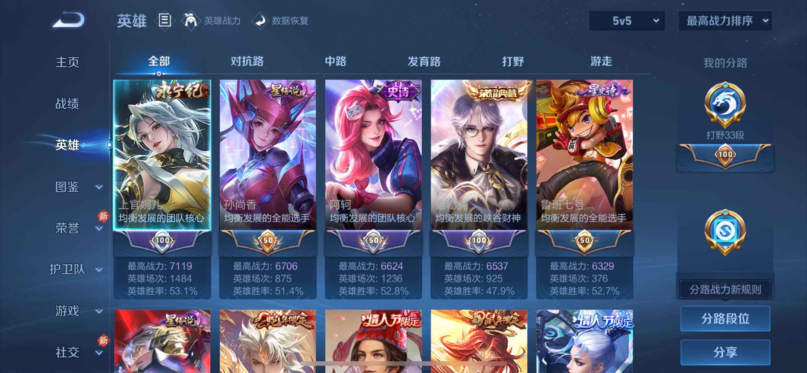 WZDN4102335王者荣耀账号详情图4