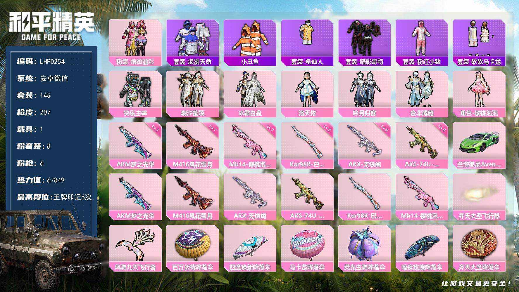 HPLX465942和平精英账号详情图6