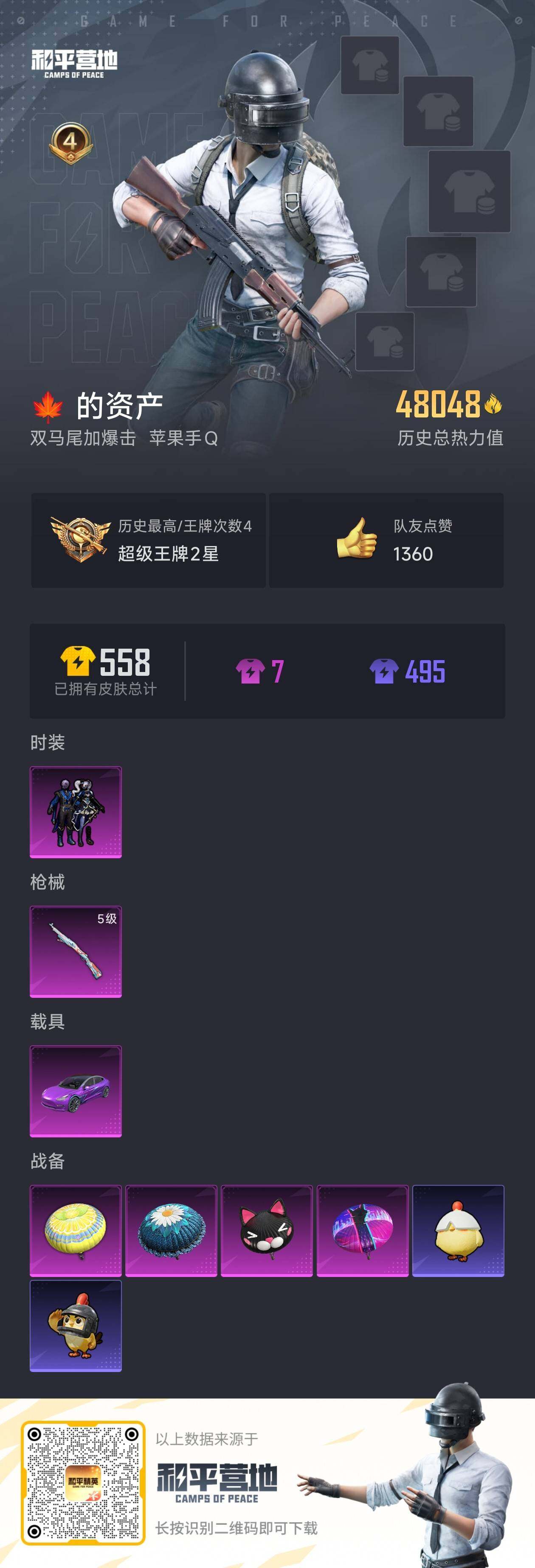 HPLX463360和平精英账号详情图5