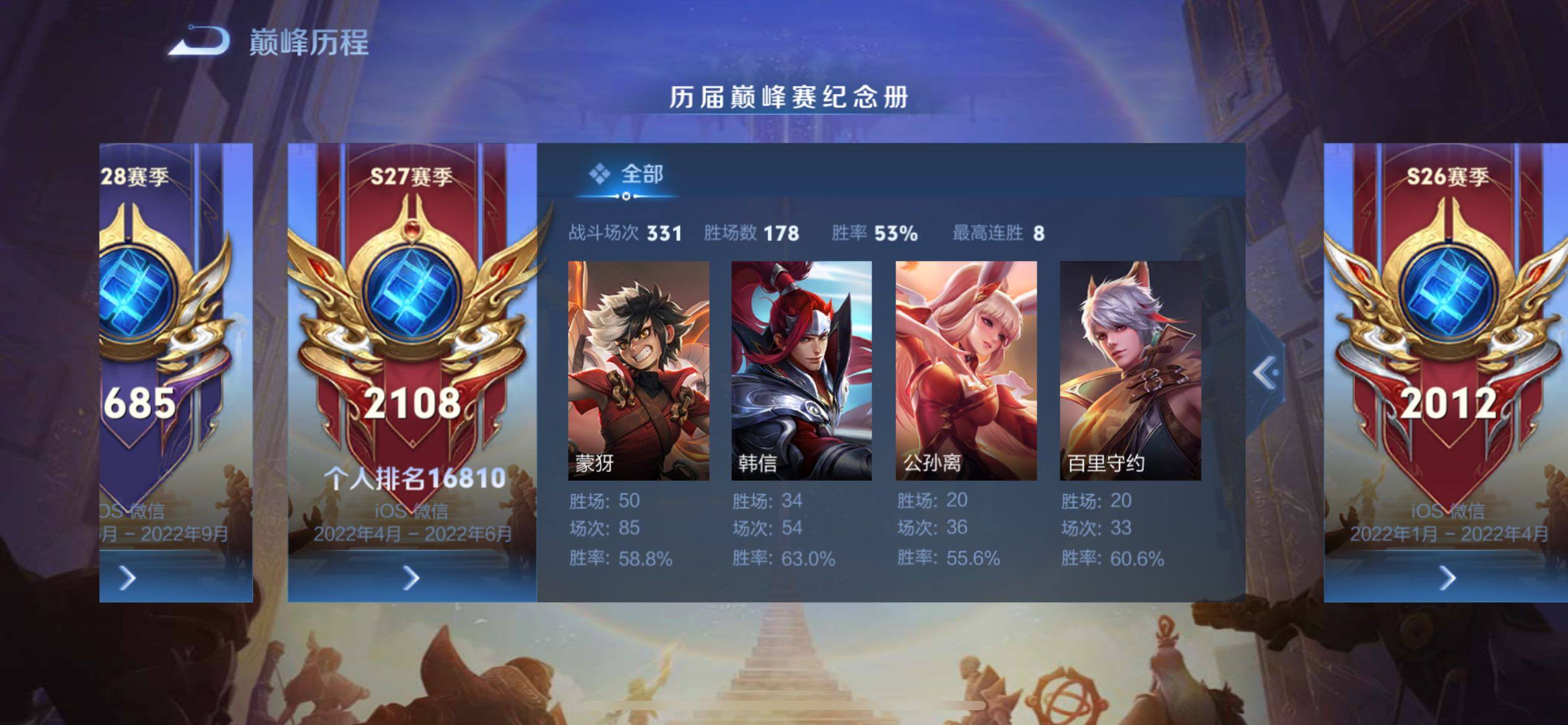 WZCMY4104660王者荣耀账号详情图3