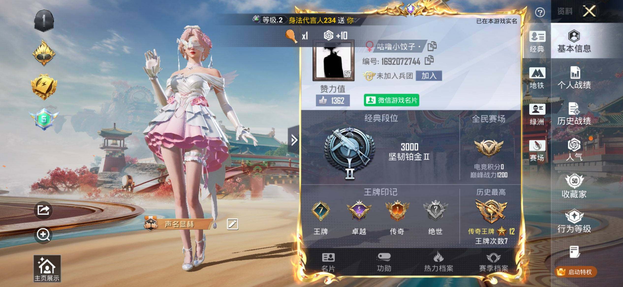 HPCMW456183和平精英账号详情图2