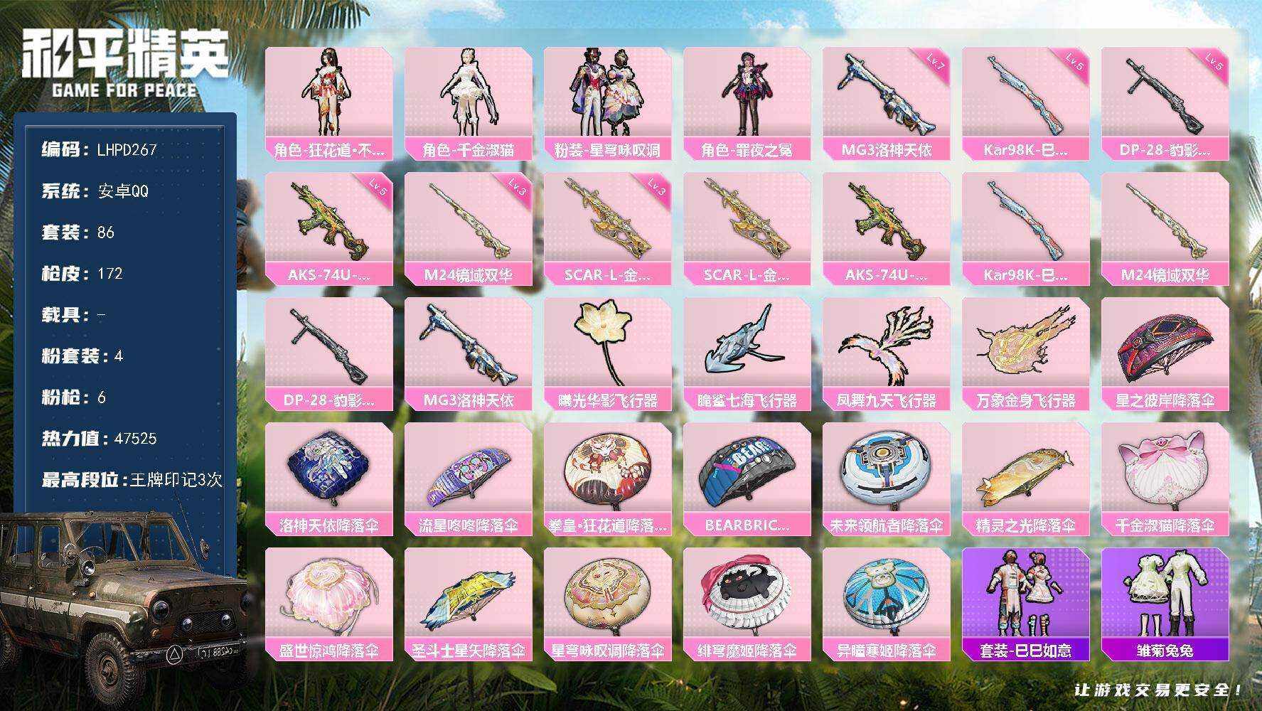 HPCMW465971和平精英账号详情图5