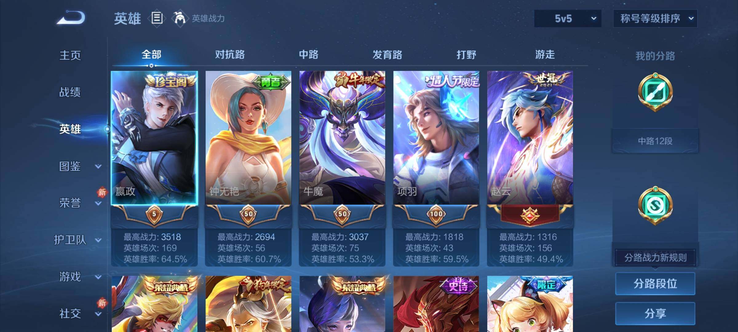 WZCMW4111842王者荣耀账号详情图3