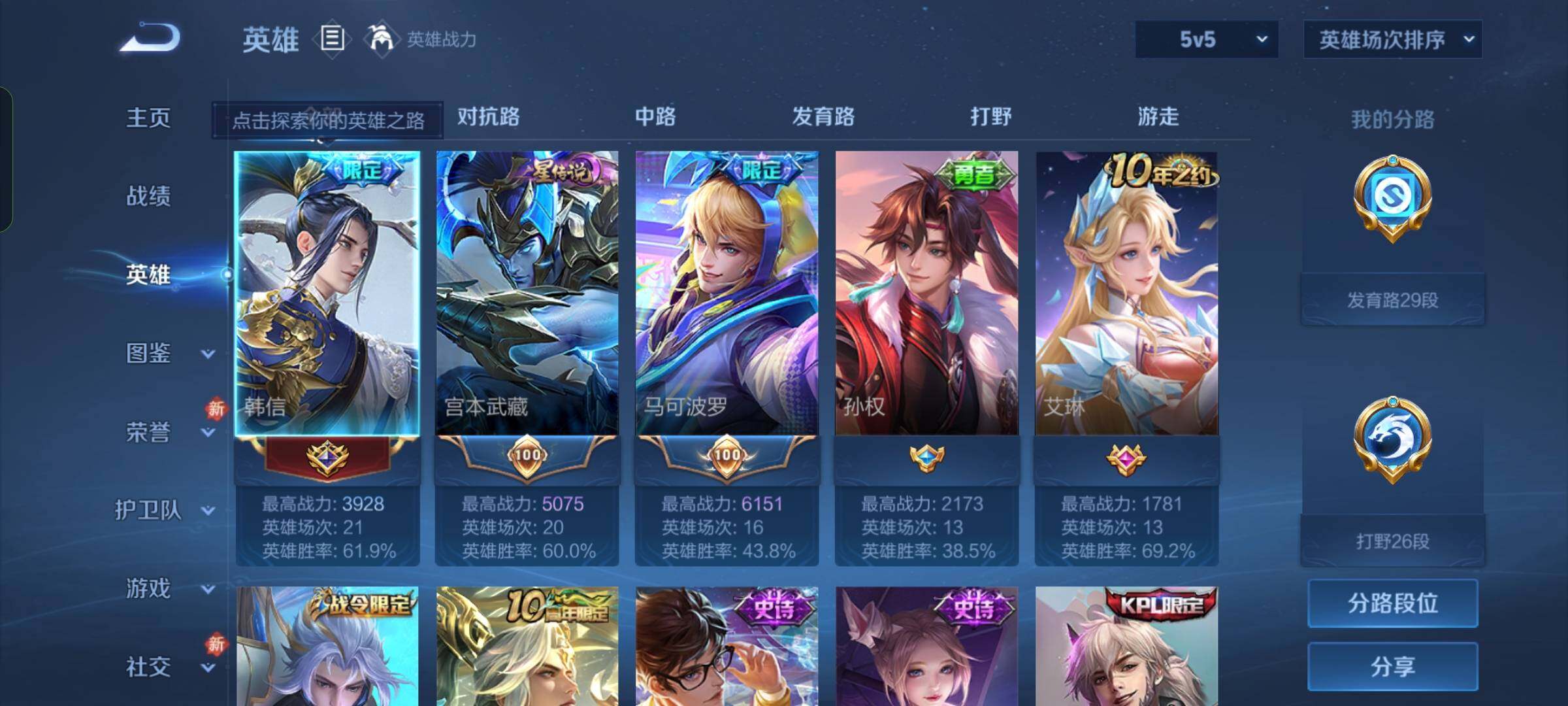 WZKG4109660王者荣耀账号详情图13