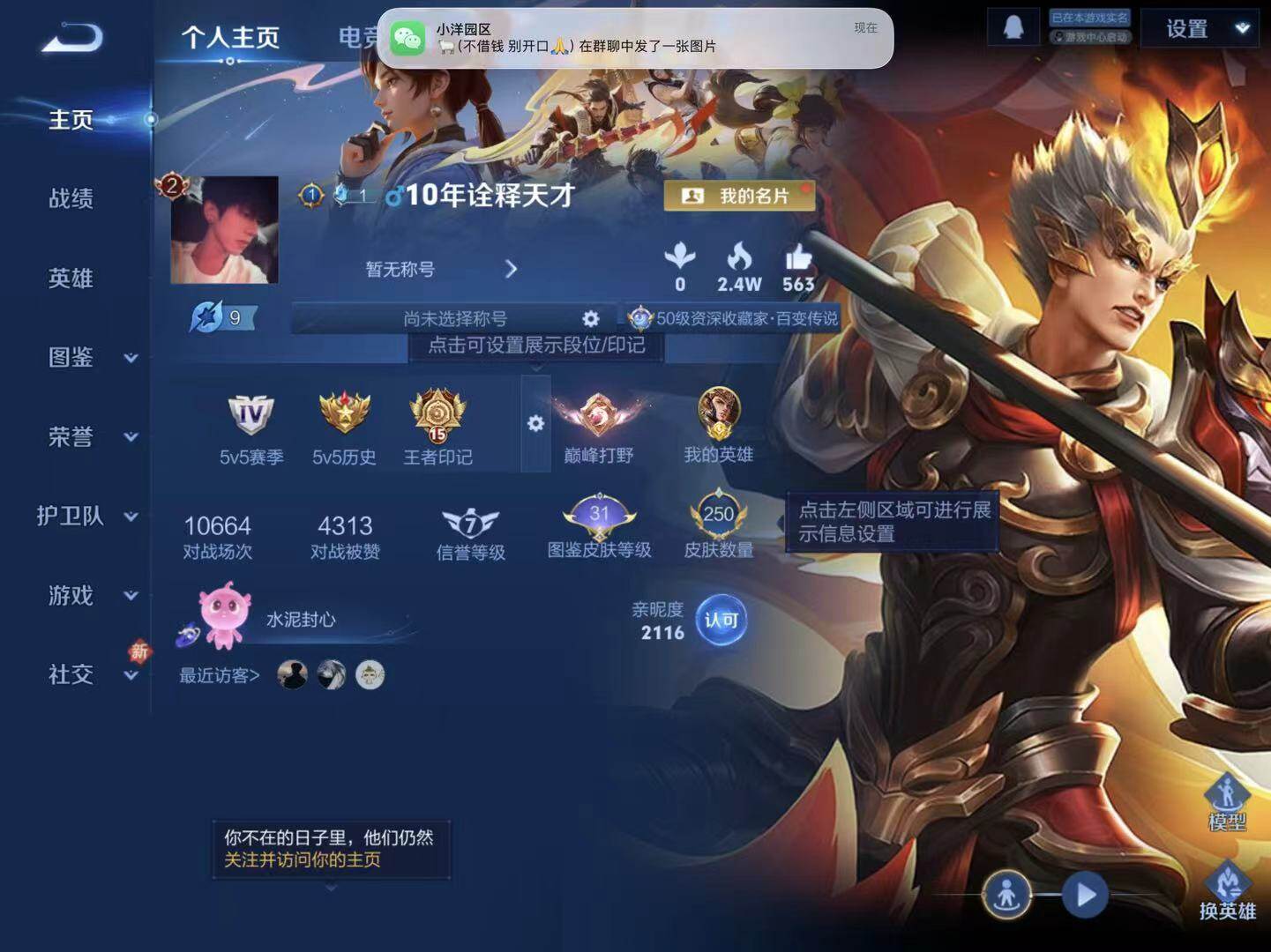 WZLX4110366王者荣耀账号详情图6