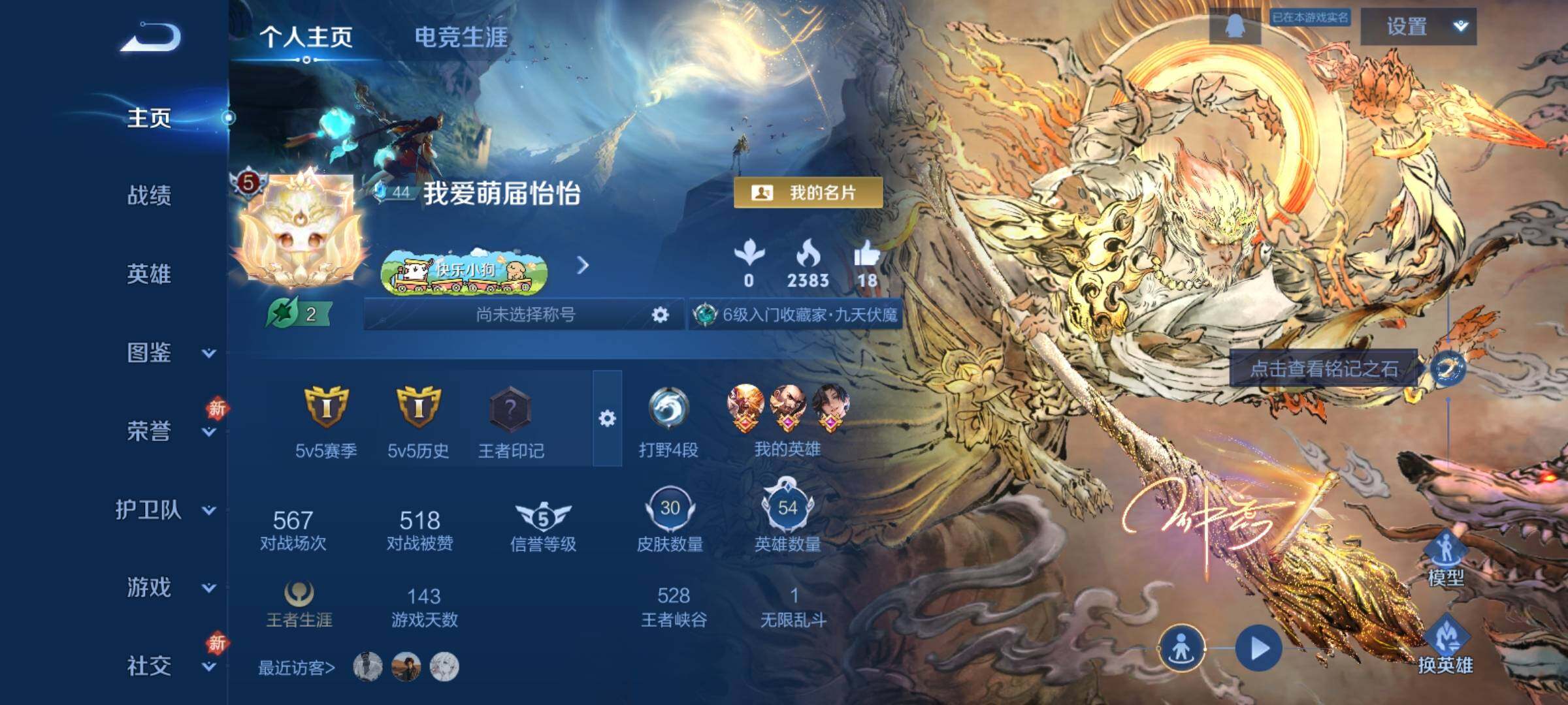 WZCMY4113265王者荣耀账号详情图2