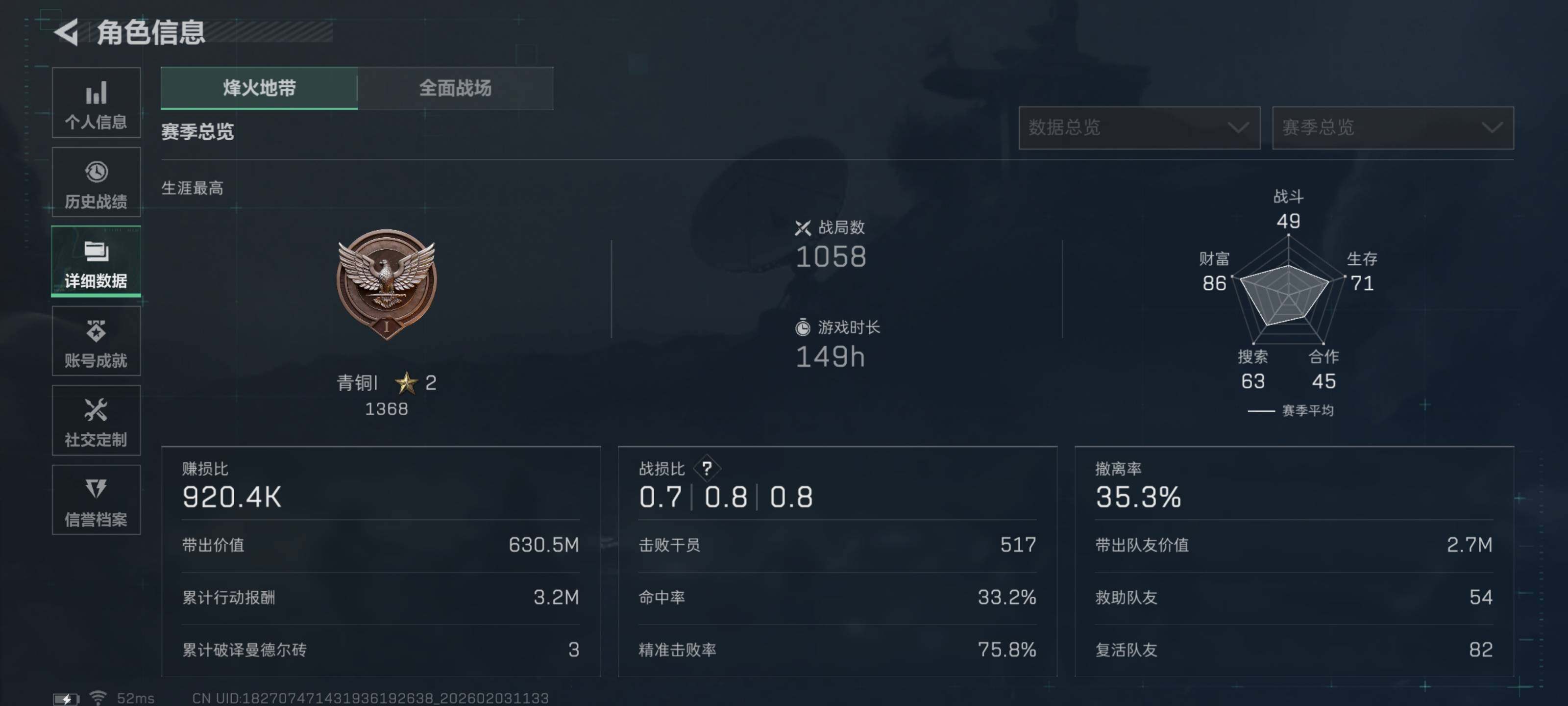 SJZCMW432220三角洲行动账号详情图5