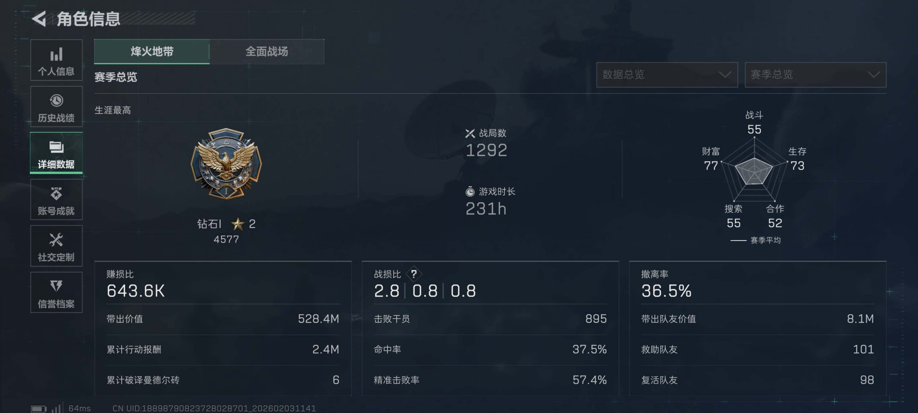 SJZCMW432222三角洲行动账号详情图5