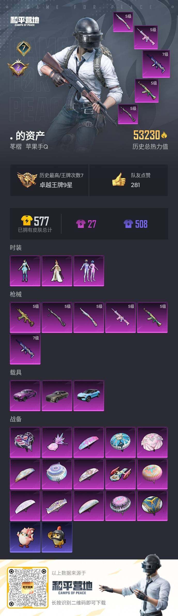 HPLE460165和平精英账号详情图5