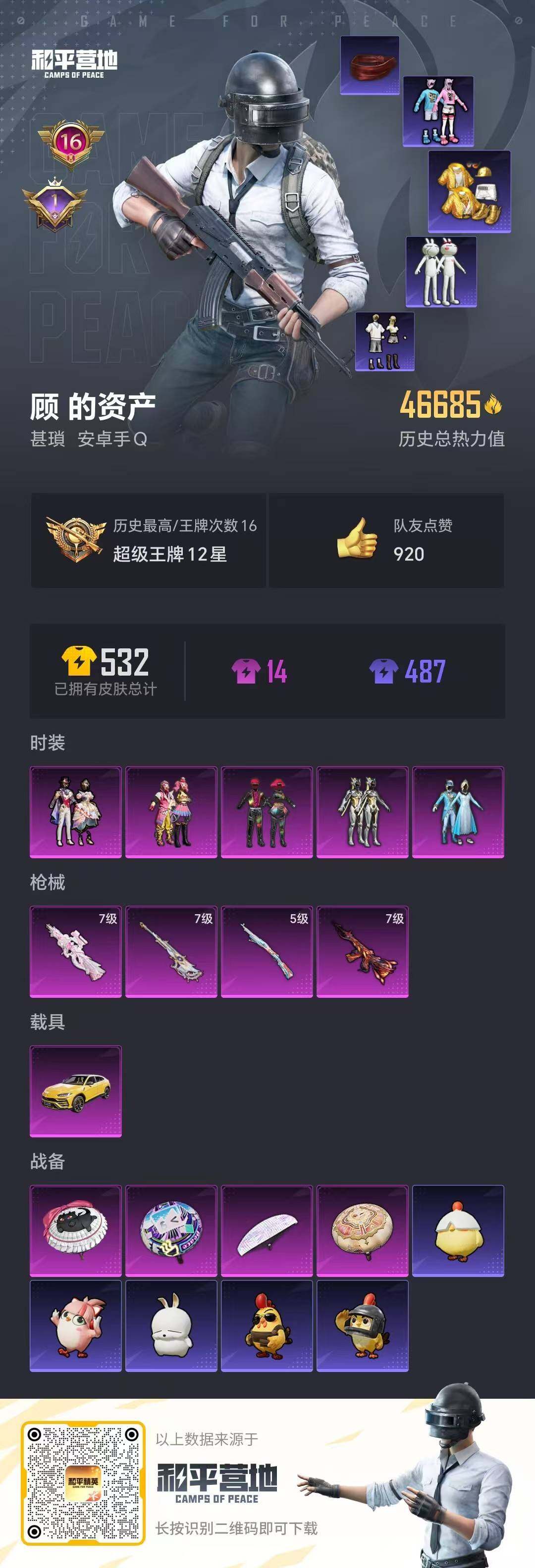 HPQM460464和平精英账号详情图17