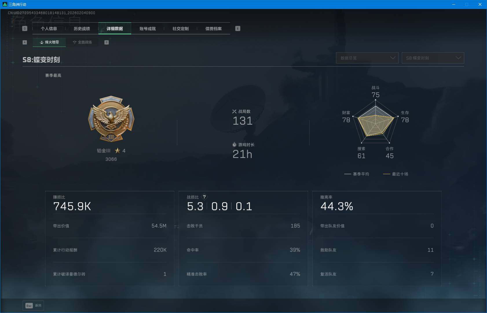 SJZQM432673三角洲行动账号详情图5