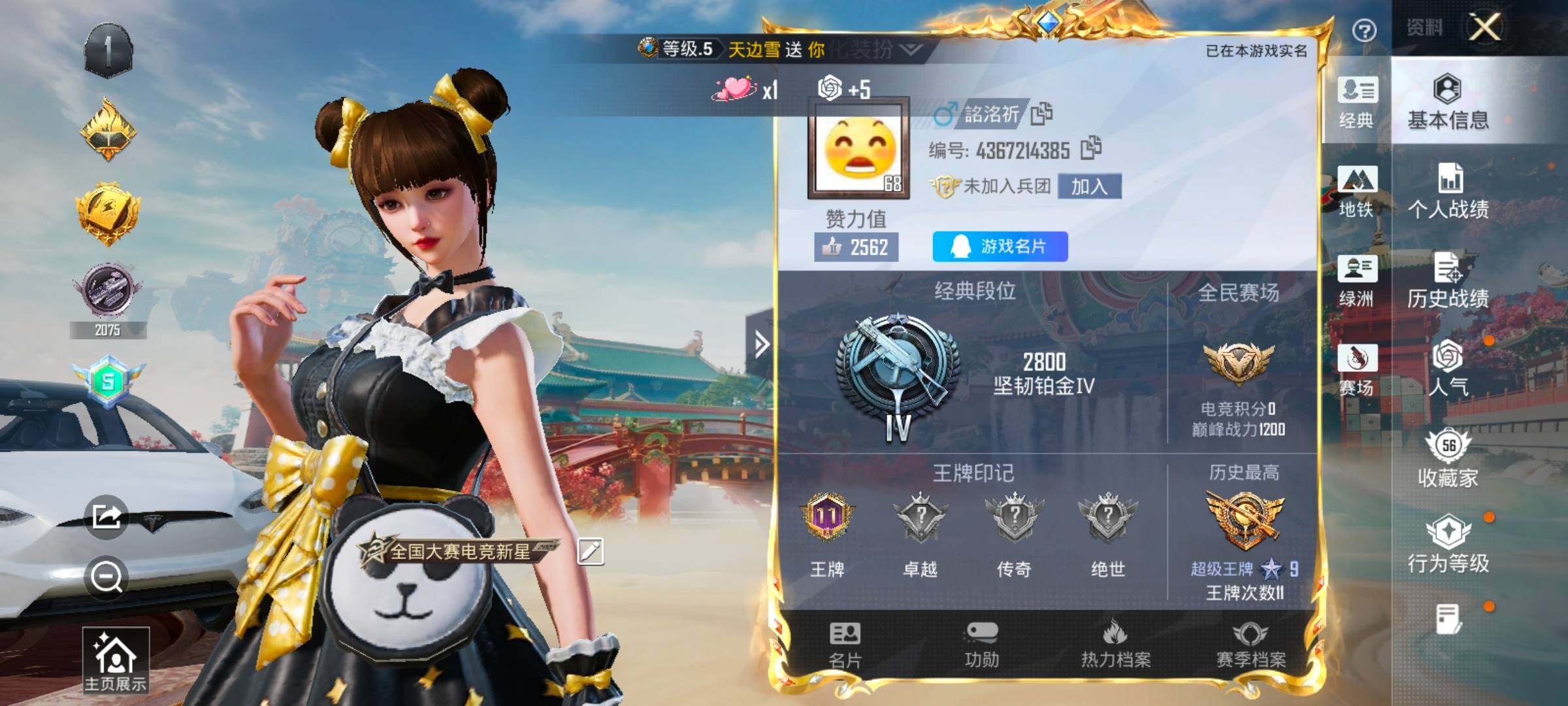 HPCMW466744和平精英账号详情图2