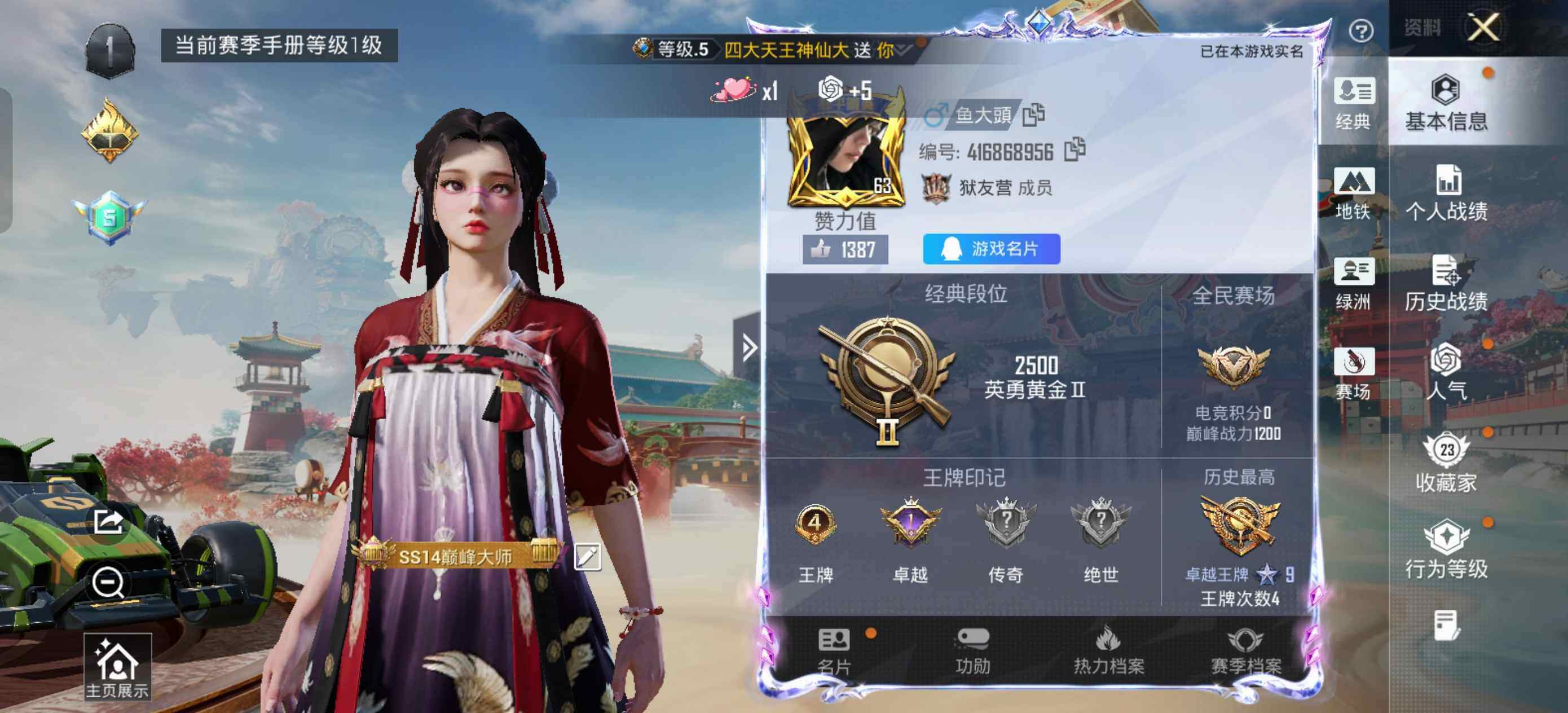 HPLX462787和平精英账号详情图4