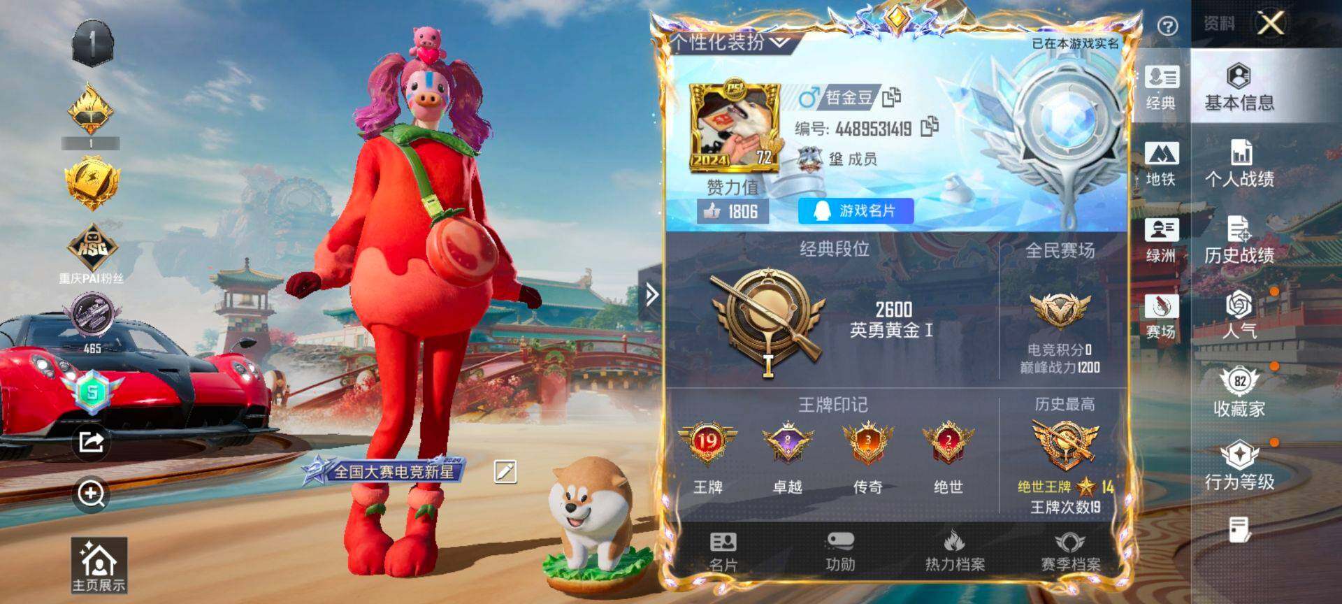 HPQM462866和平精英账号详情图3