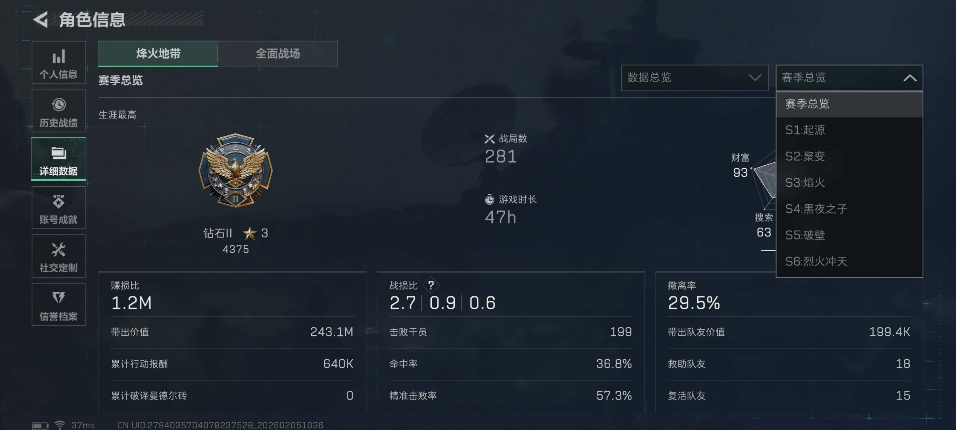 SJZQM433665三角洲行动账号详情图5