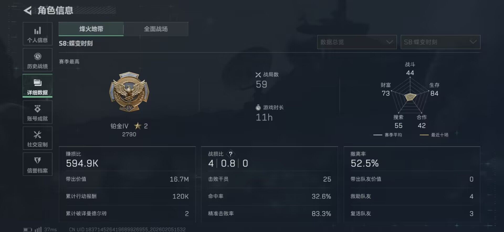 SJZQM434601三角洲行动账号详情图26