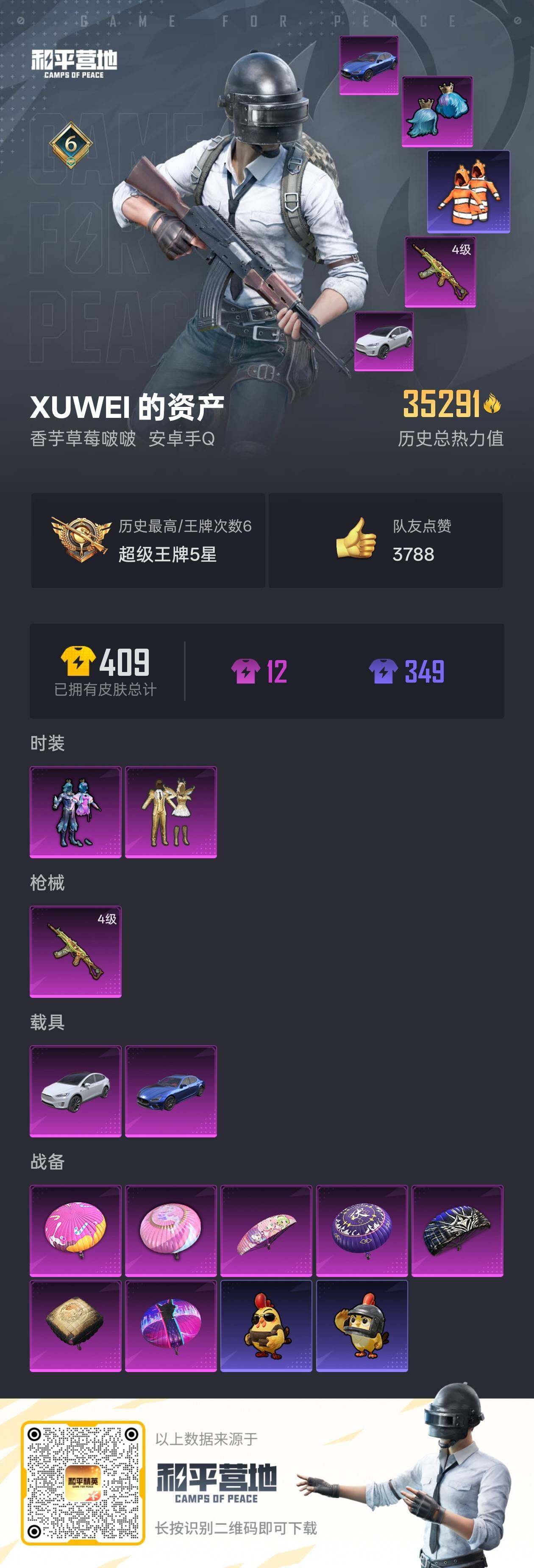 HPLE469427和平精英账号详情图5