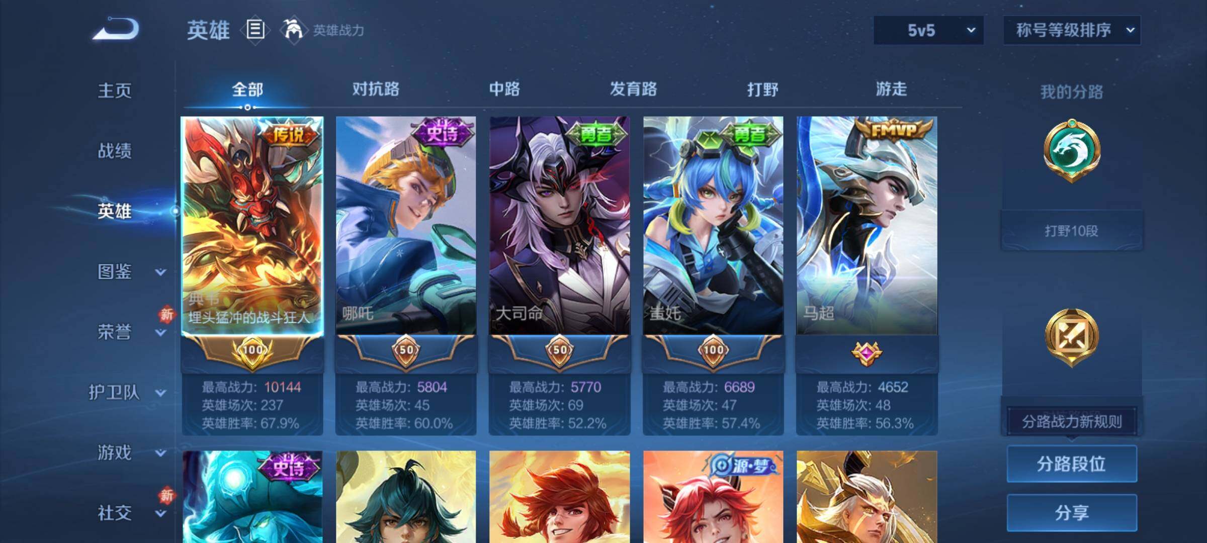 WZCMY4125253王者荣耀账号详情图4