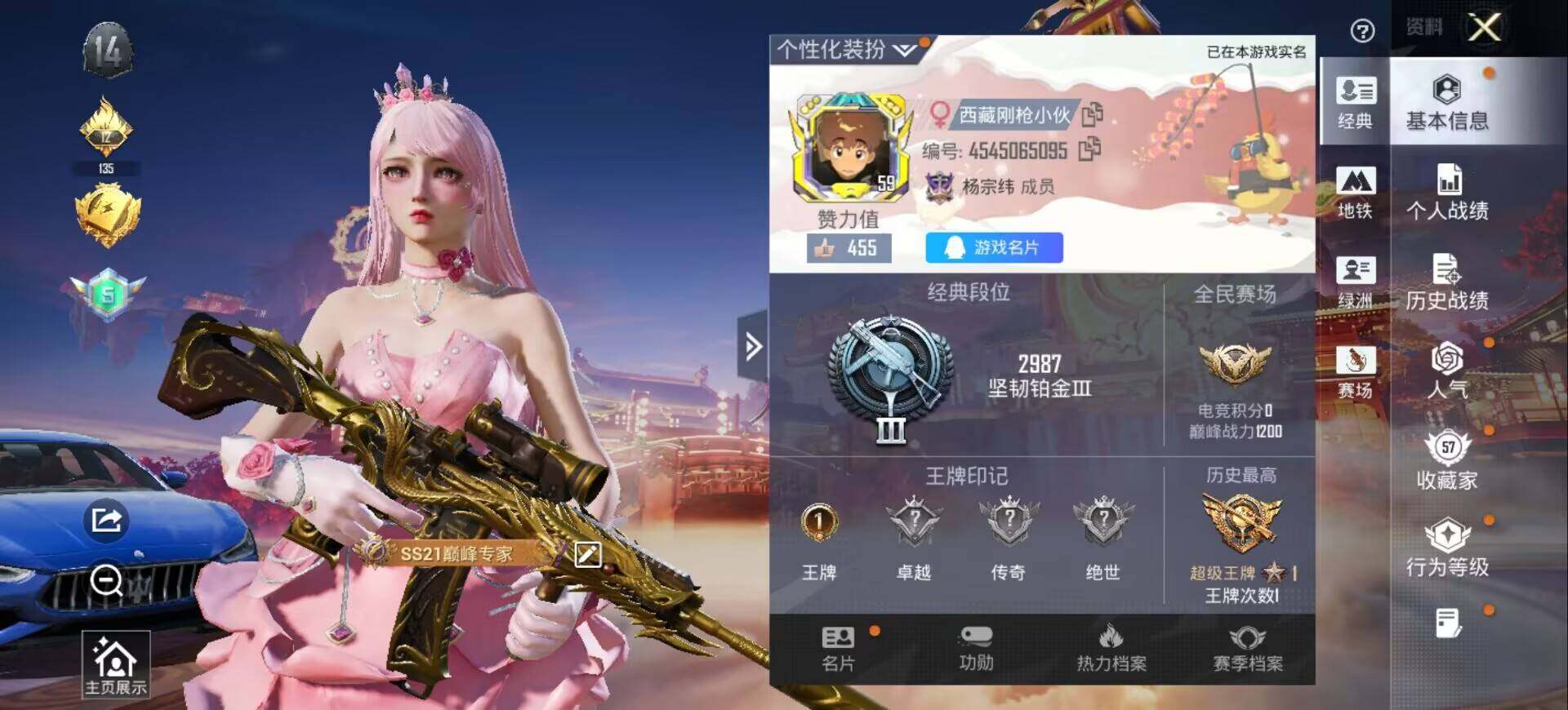 HPCMW485451和平精英账号详情图2