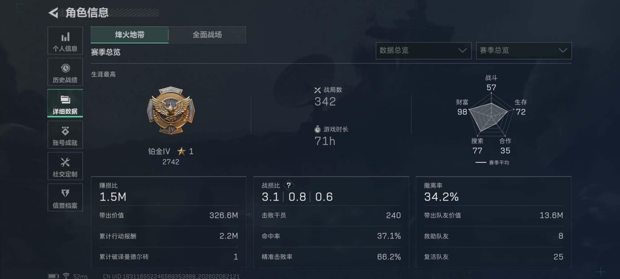 SJZQM435482三角洲行动账号详情图5