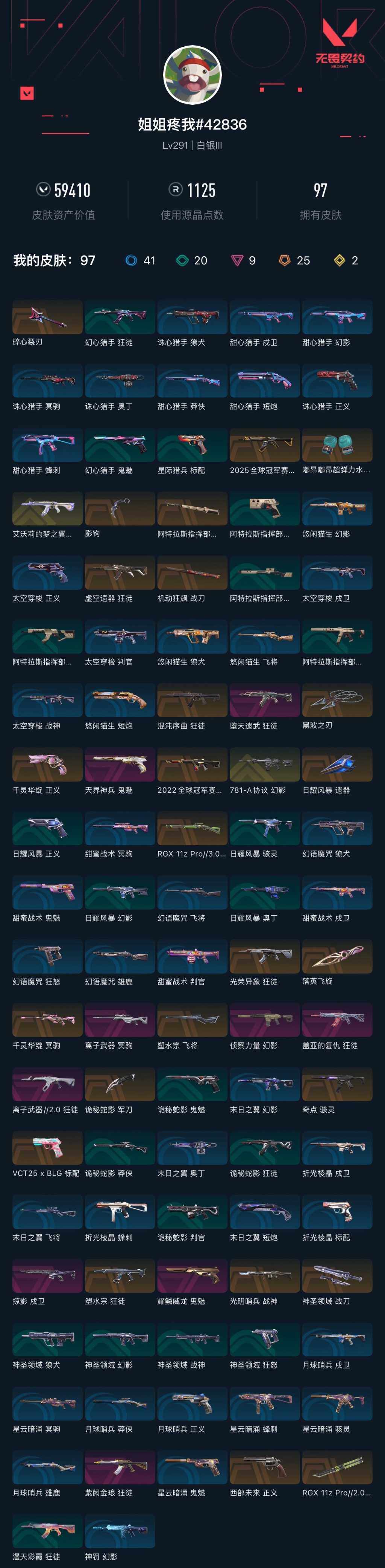 WWQXL411224无畏契约账号详情图4