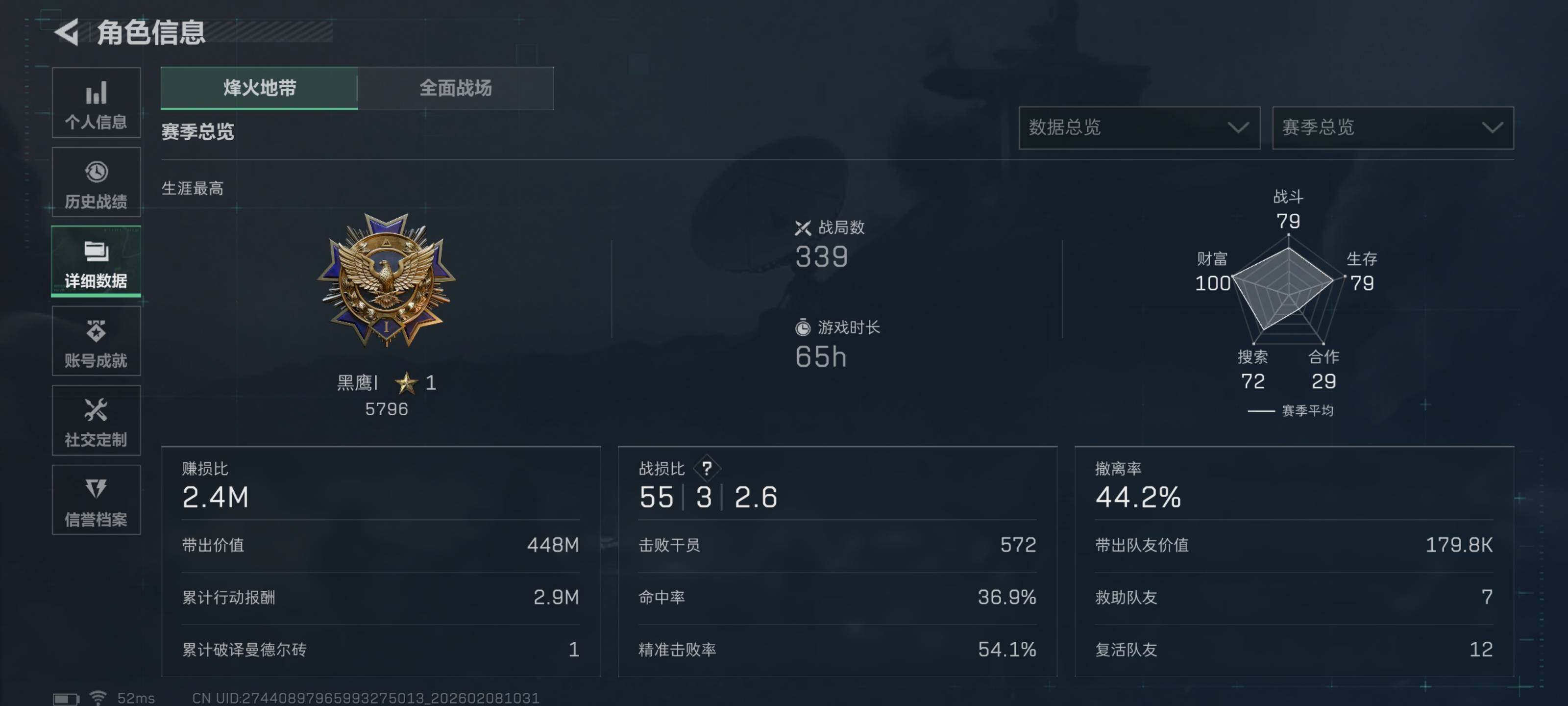 SJZCMW437958三角洲行动账号详情图4