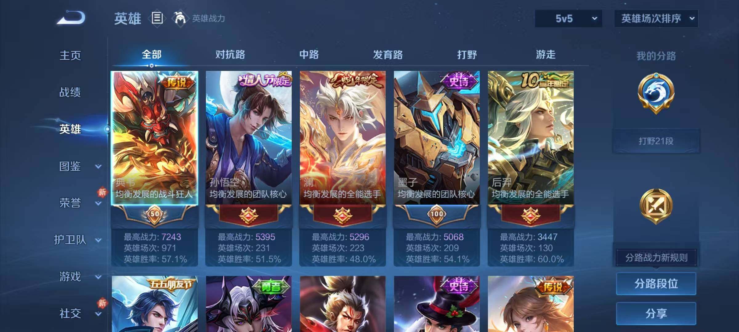WZJZ4160041王者荣耀账号详情图5