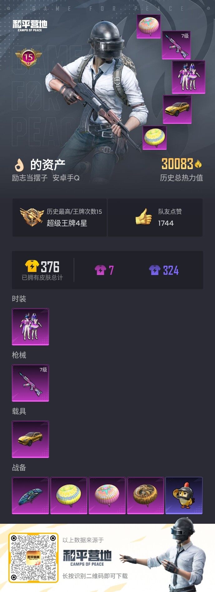 HPLX475221和平精英账号详情图4