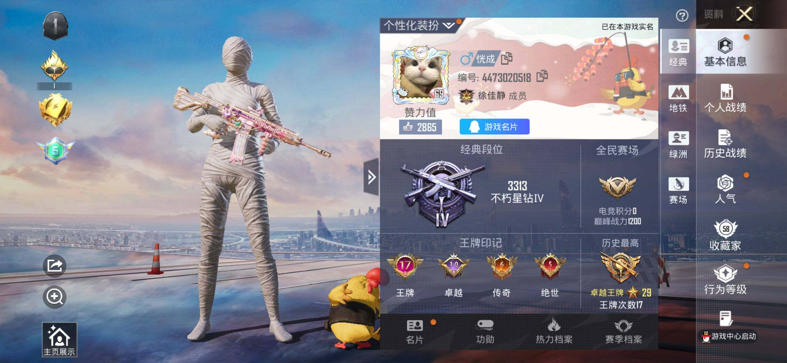 HPQM474068和平精英账号详情图3