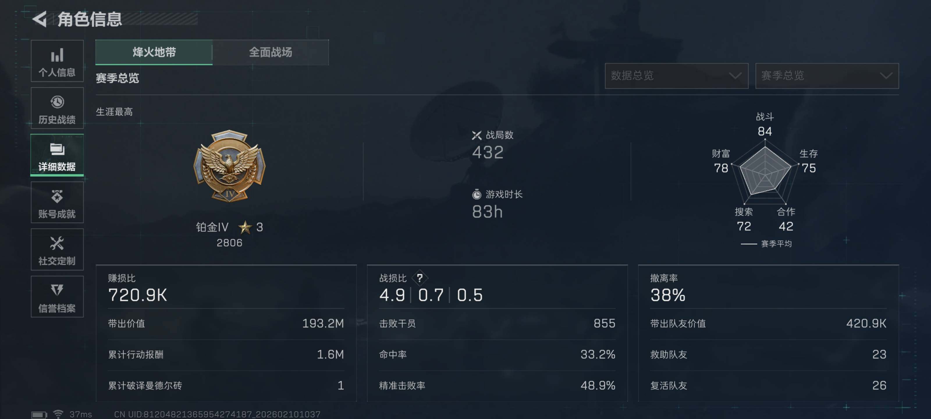 SJZQM439644三角洲行动账号详情图6