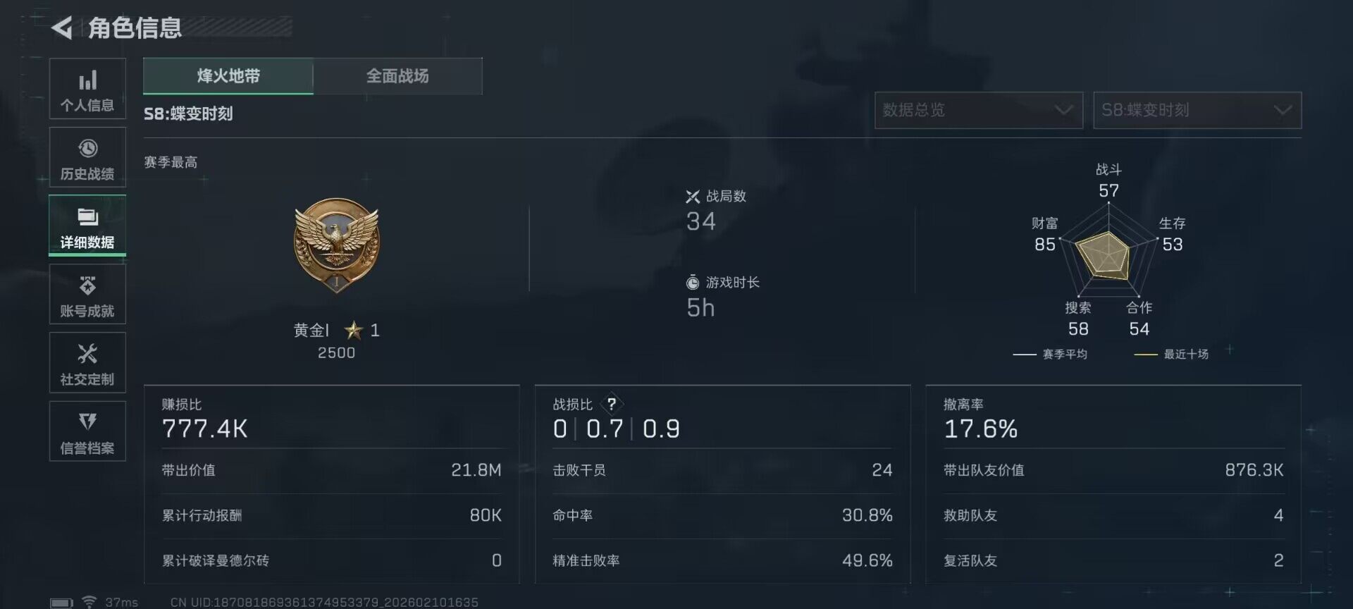 SJZEY440037三角洲行动账号详情图15