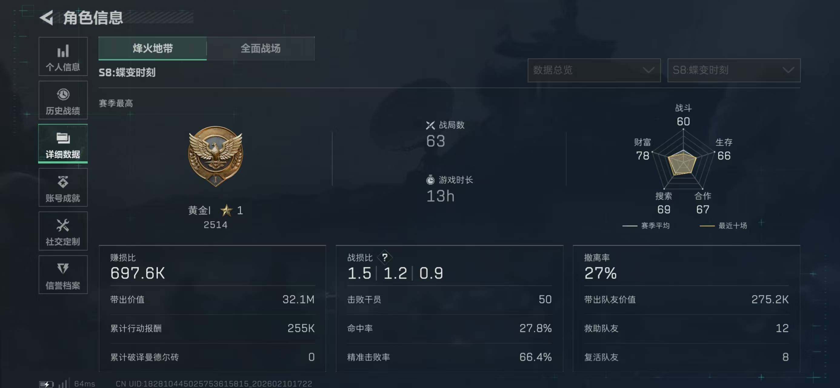 SJZQM440062三角洲行动账号详情图4