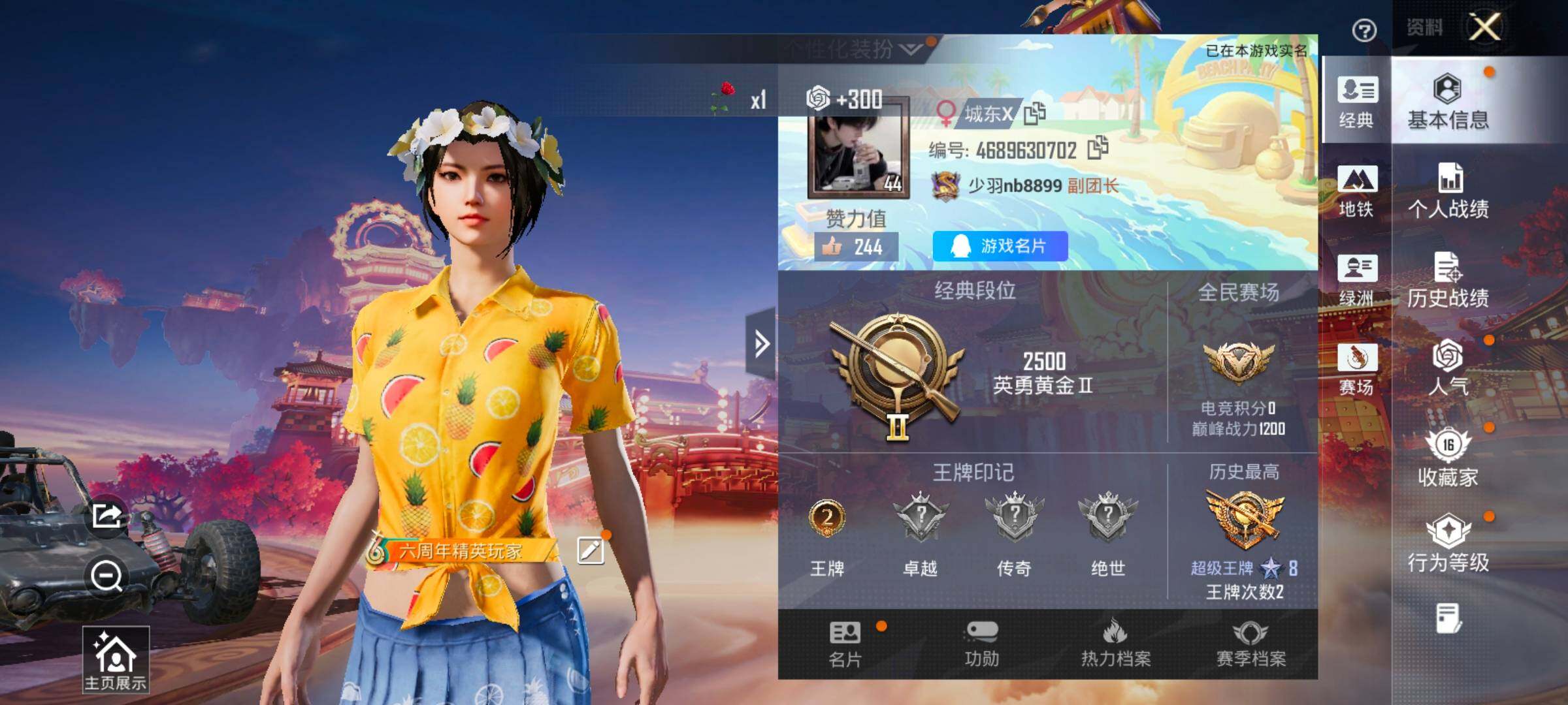 HPCMW494814和平精英账号详情图2