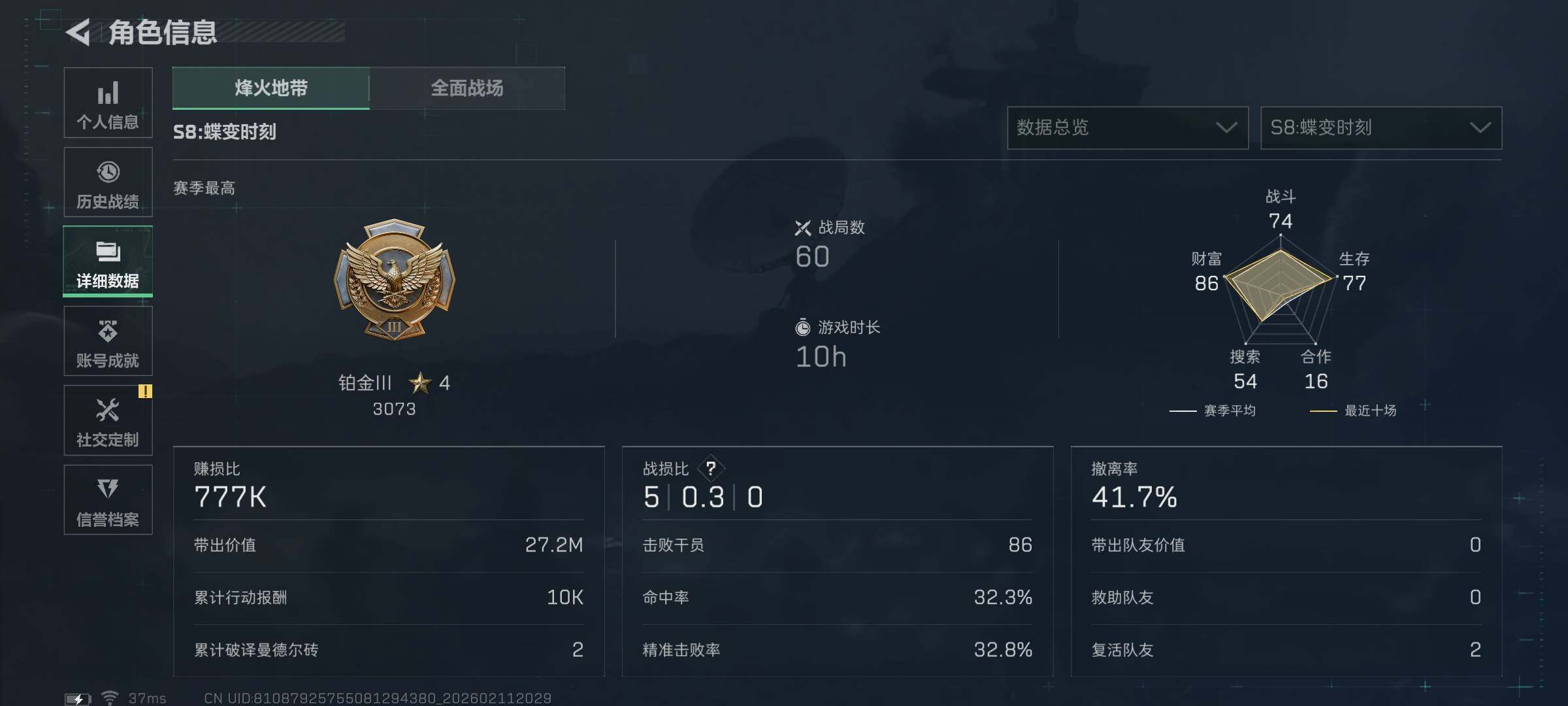 SJZQM441535三角洲行动账号详情图6