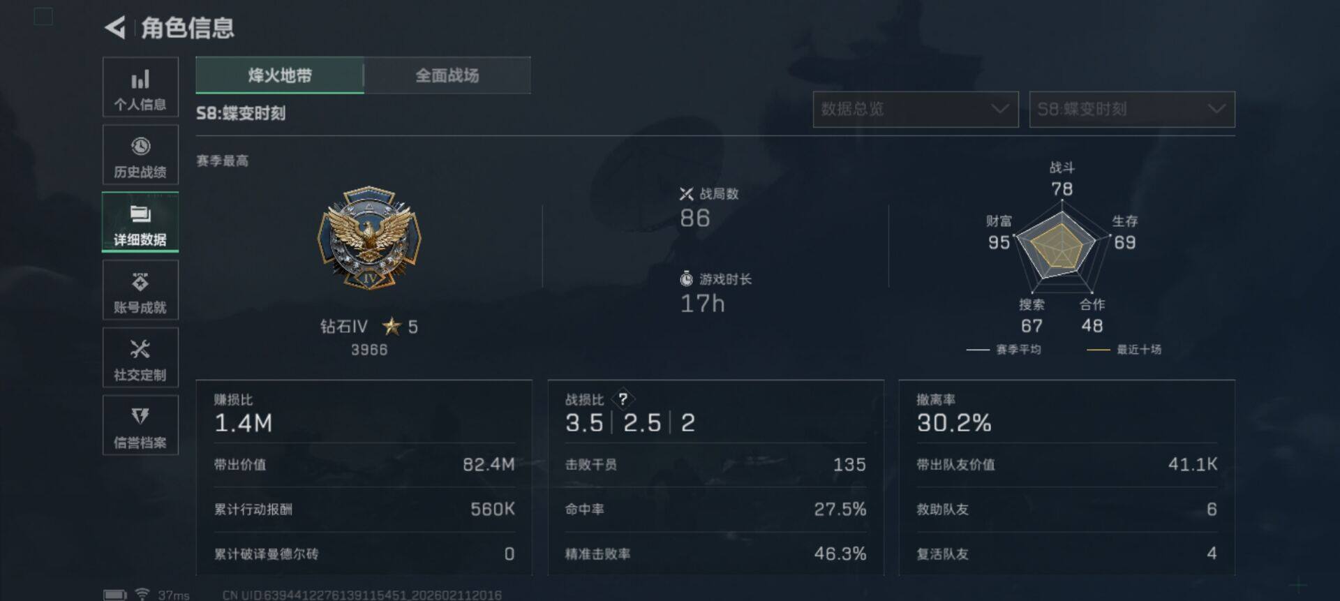 SJZQM441450三角洲行动账号详情图11