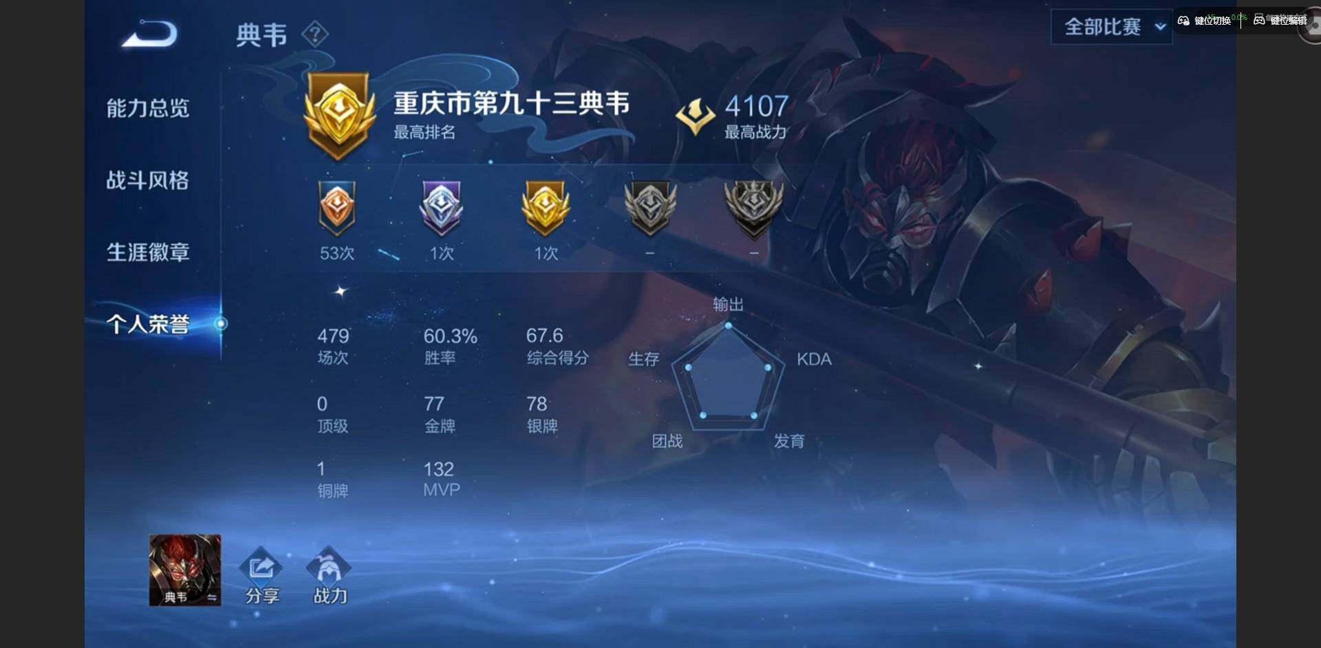 WZCMW4148920王者荣耀账号详情图5