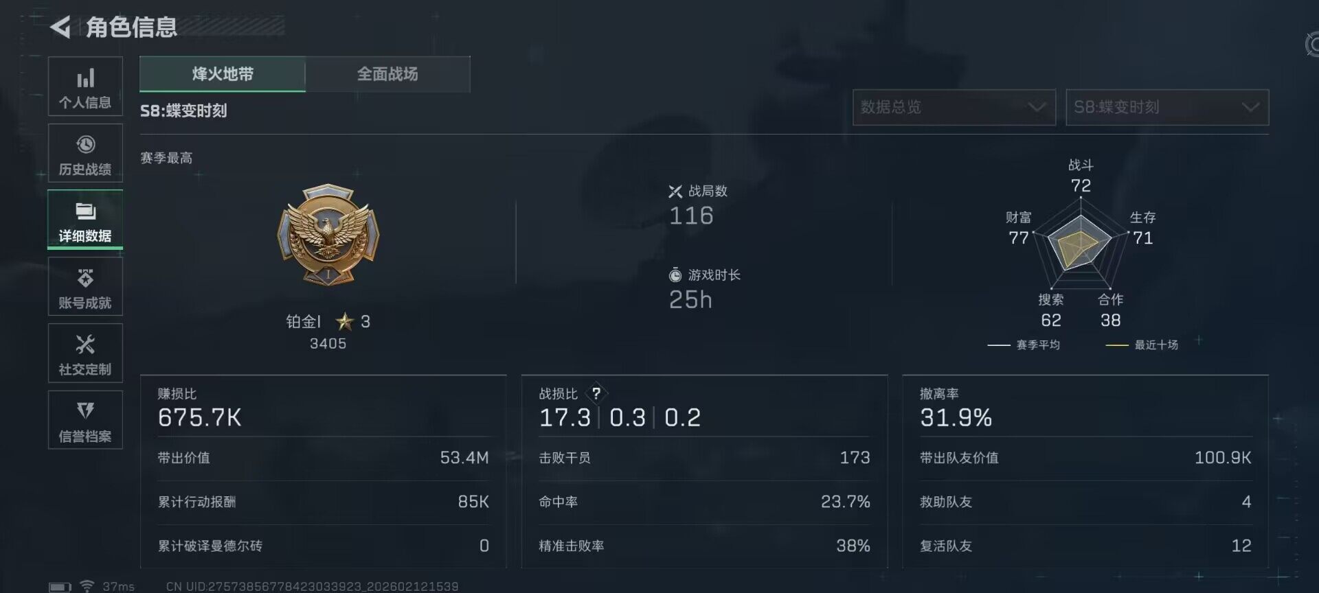 SJZEY442190三角洲行动账号详情图9