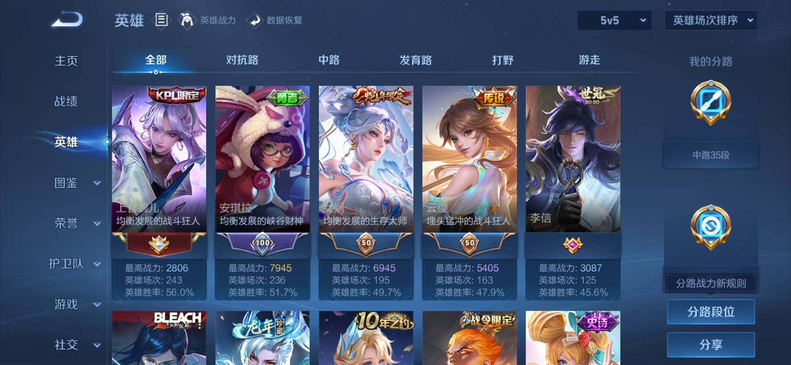 WZQM4150821王者荣耀账号详情图5