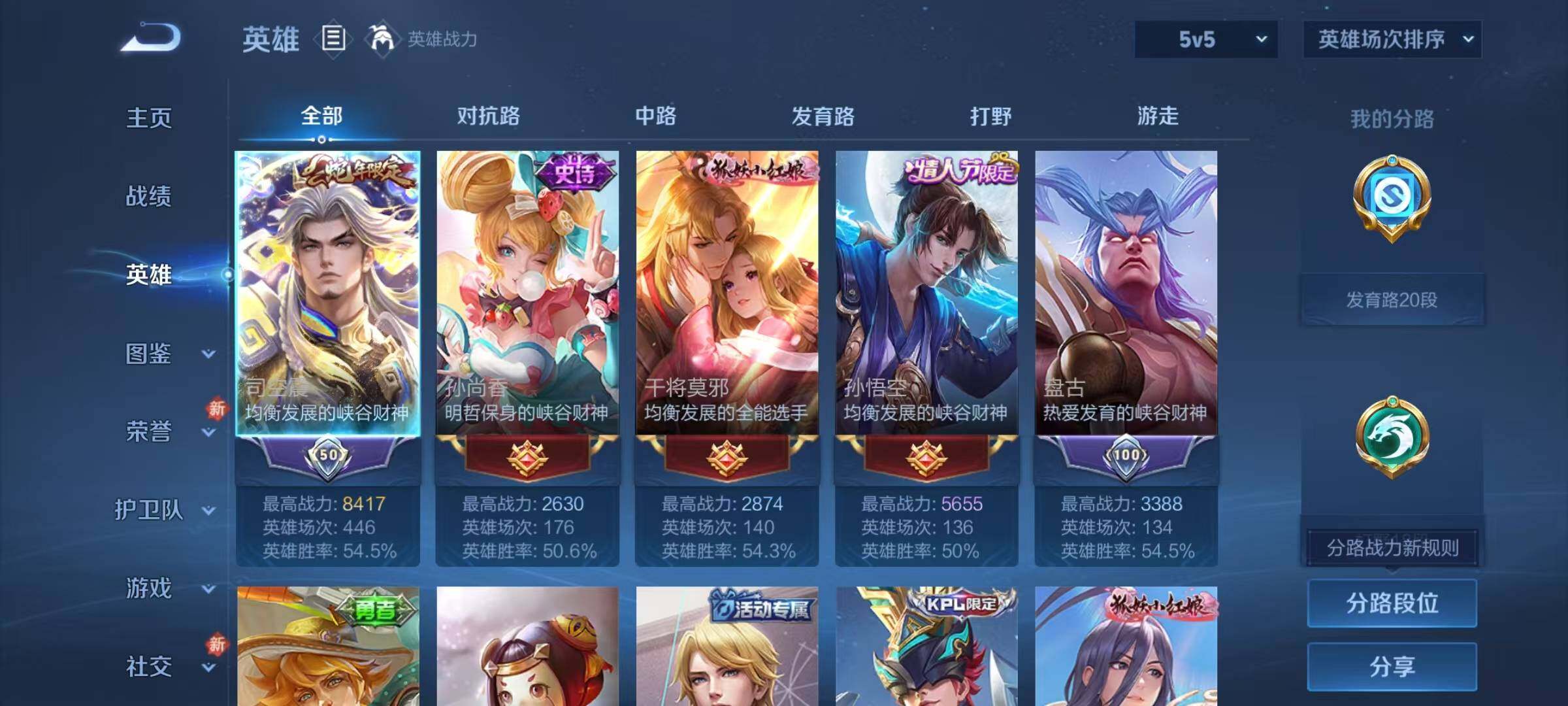 WZJZ4160059王者荣耀账号详情图5