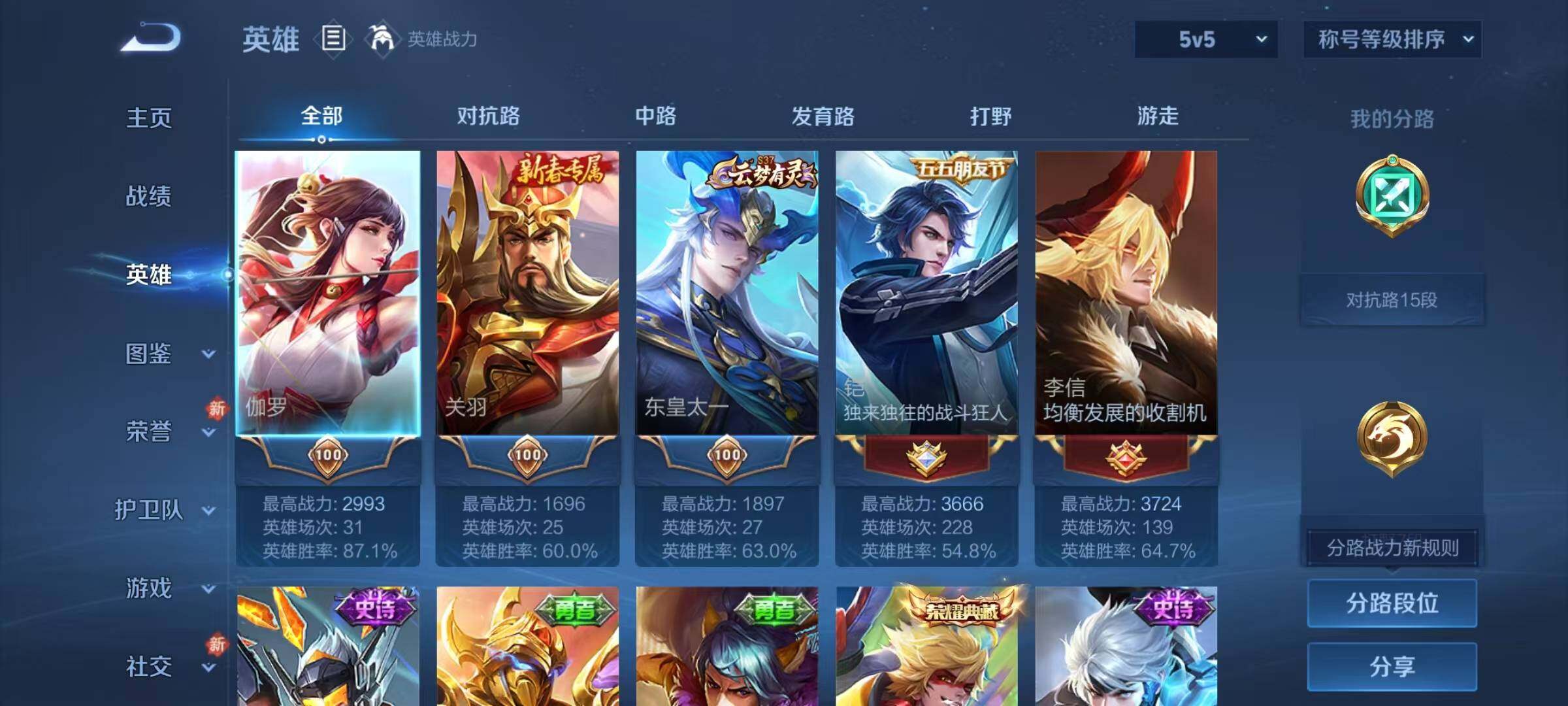 WZJZ4160068王者荣耀账号详情图5