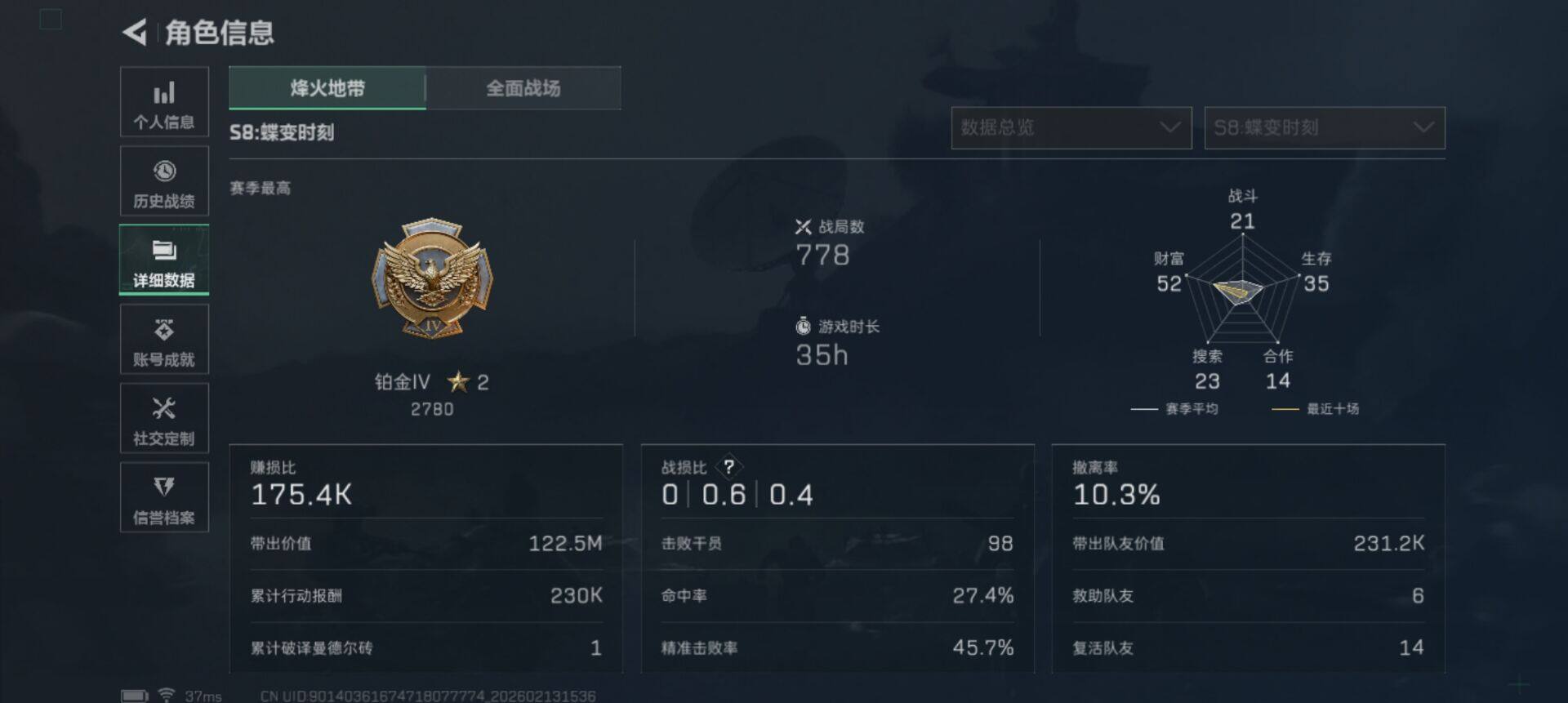 SJZEY443161三角洲行动账号详情图4