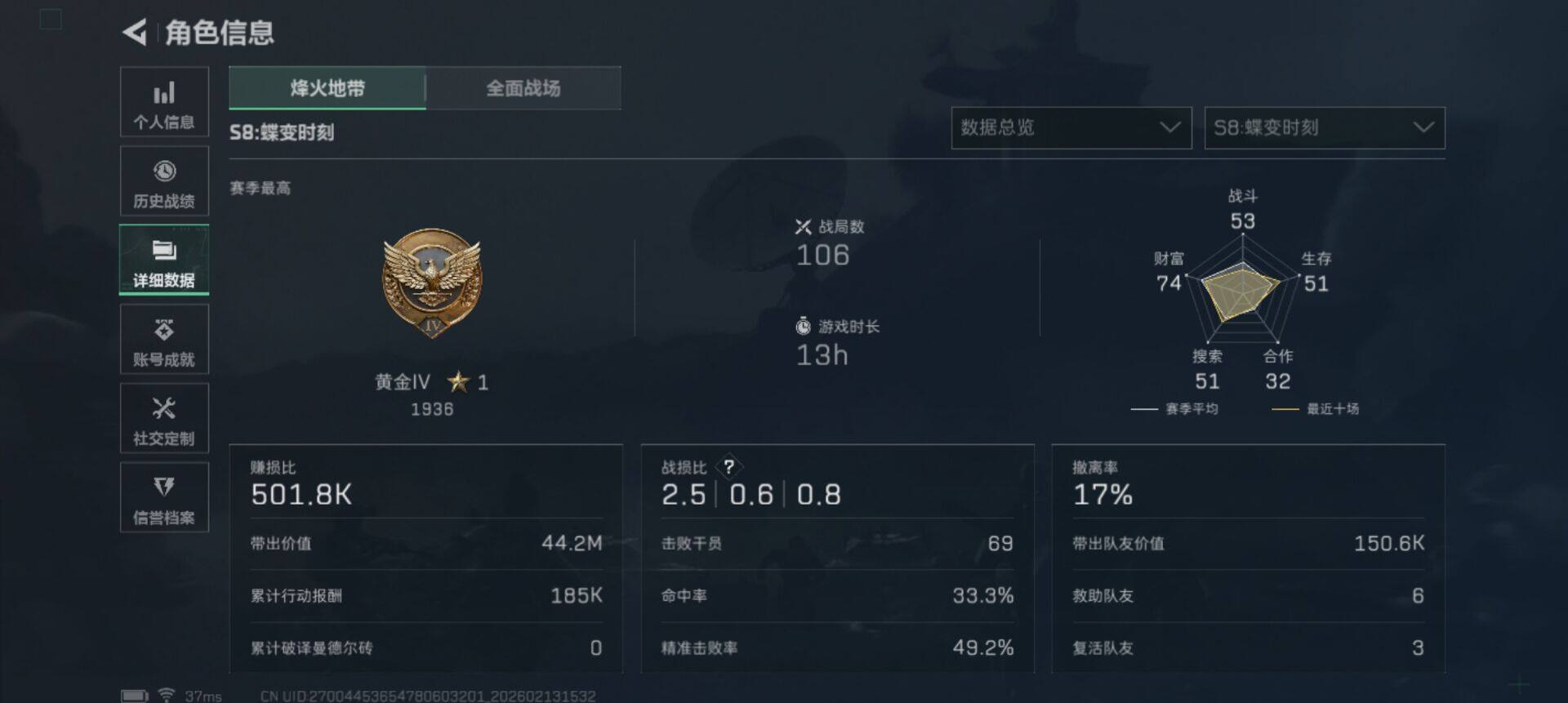 SJZEY443582三角洲行动账号详情图6