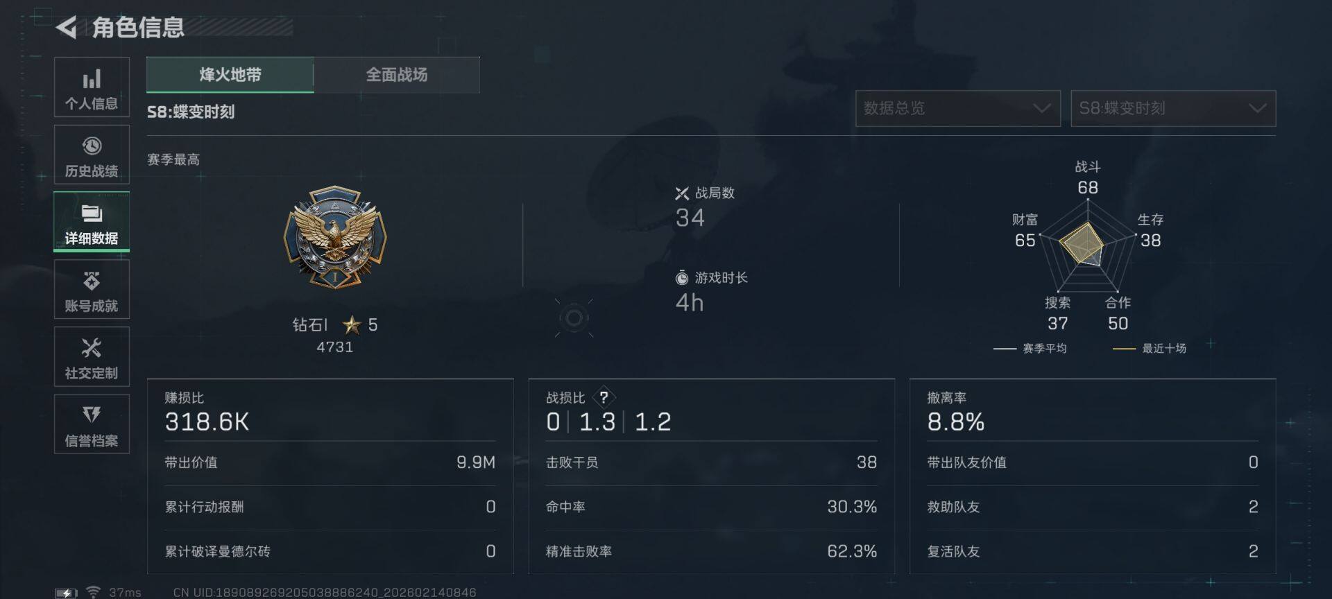 SJZQM452273三角洲行动账号详情图8