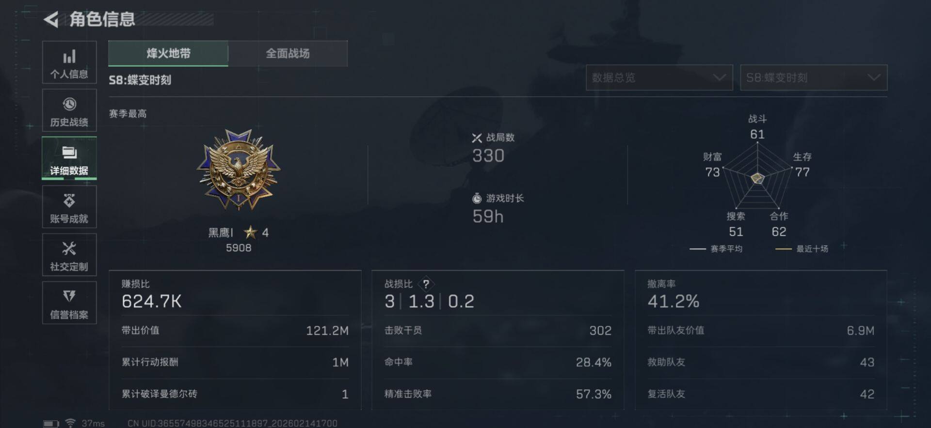 SJZQM452482三角洲行动账号详情图11