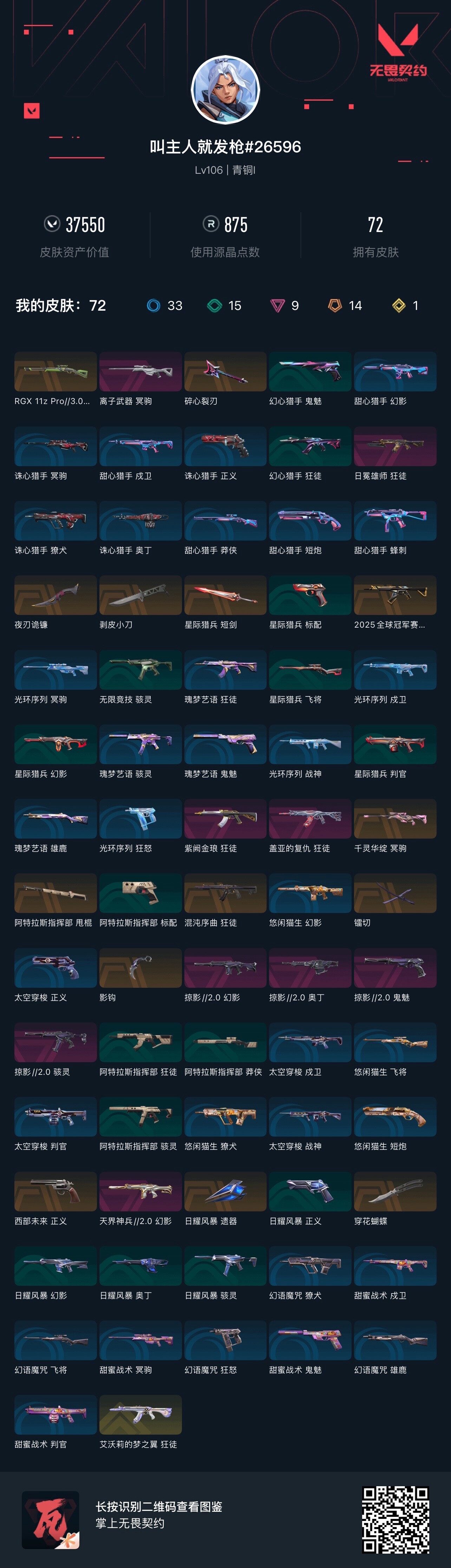 WWQLX414854无畏契约账号详情图2