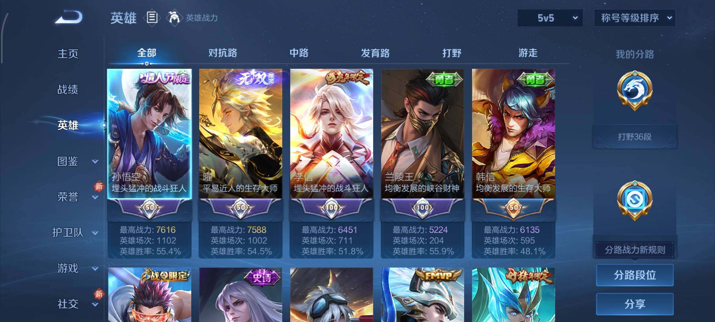 WZCMW4161322王者荣耀账号详情图3